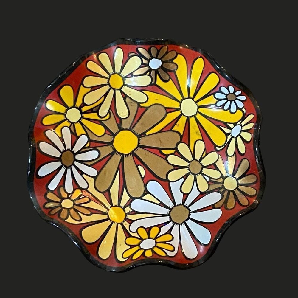 Art Houz Glass Daisy Flower Bowl Candy Dish